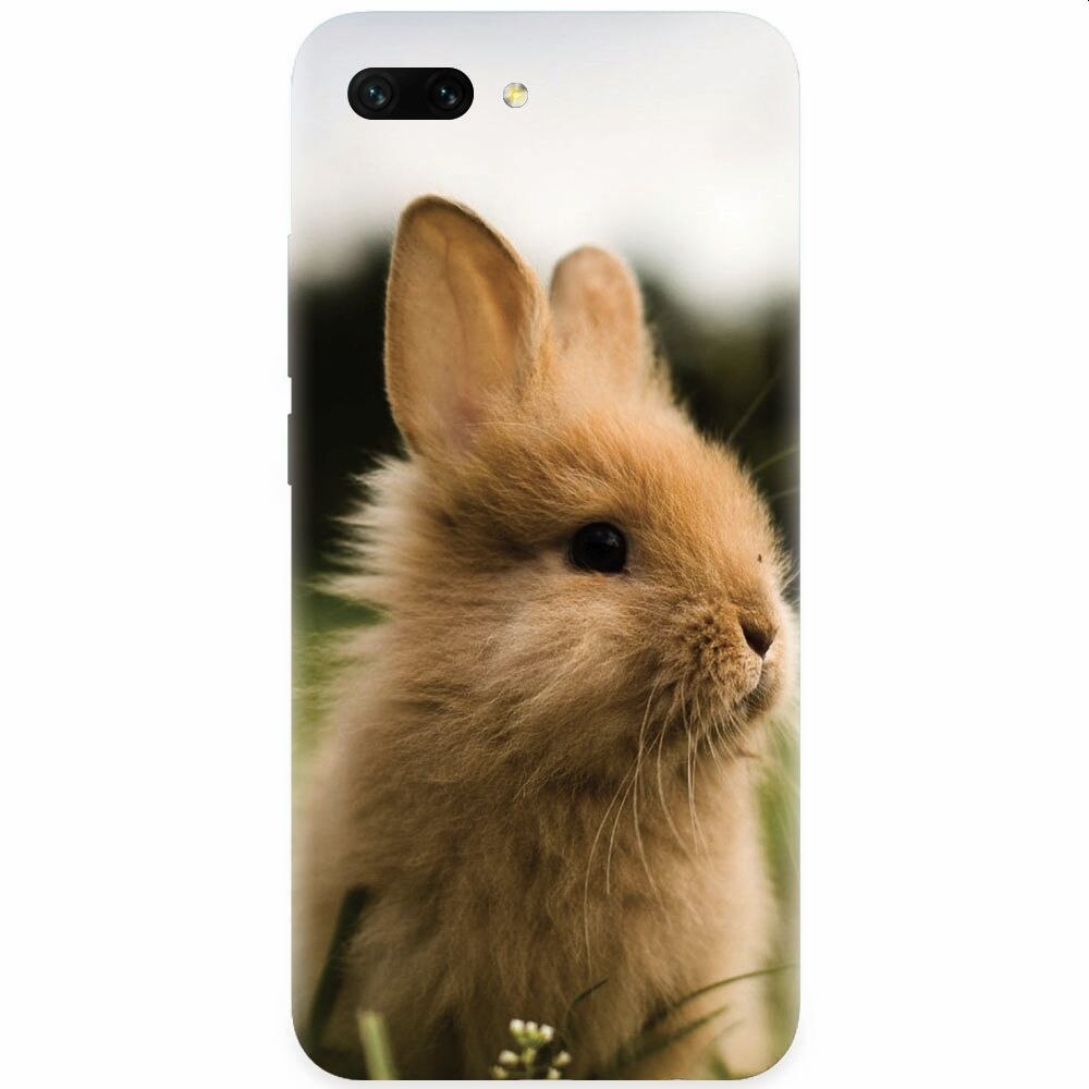 Husa silicon pentru Honor 10, Cute Rabbit In Grass