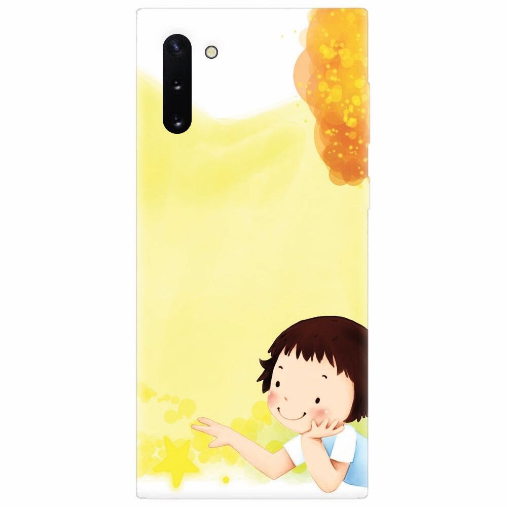 Husa silicon pentru Samsung Galaxy Note 10, Child Autumn Paint Hd
