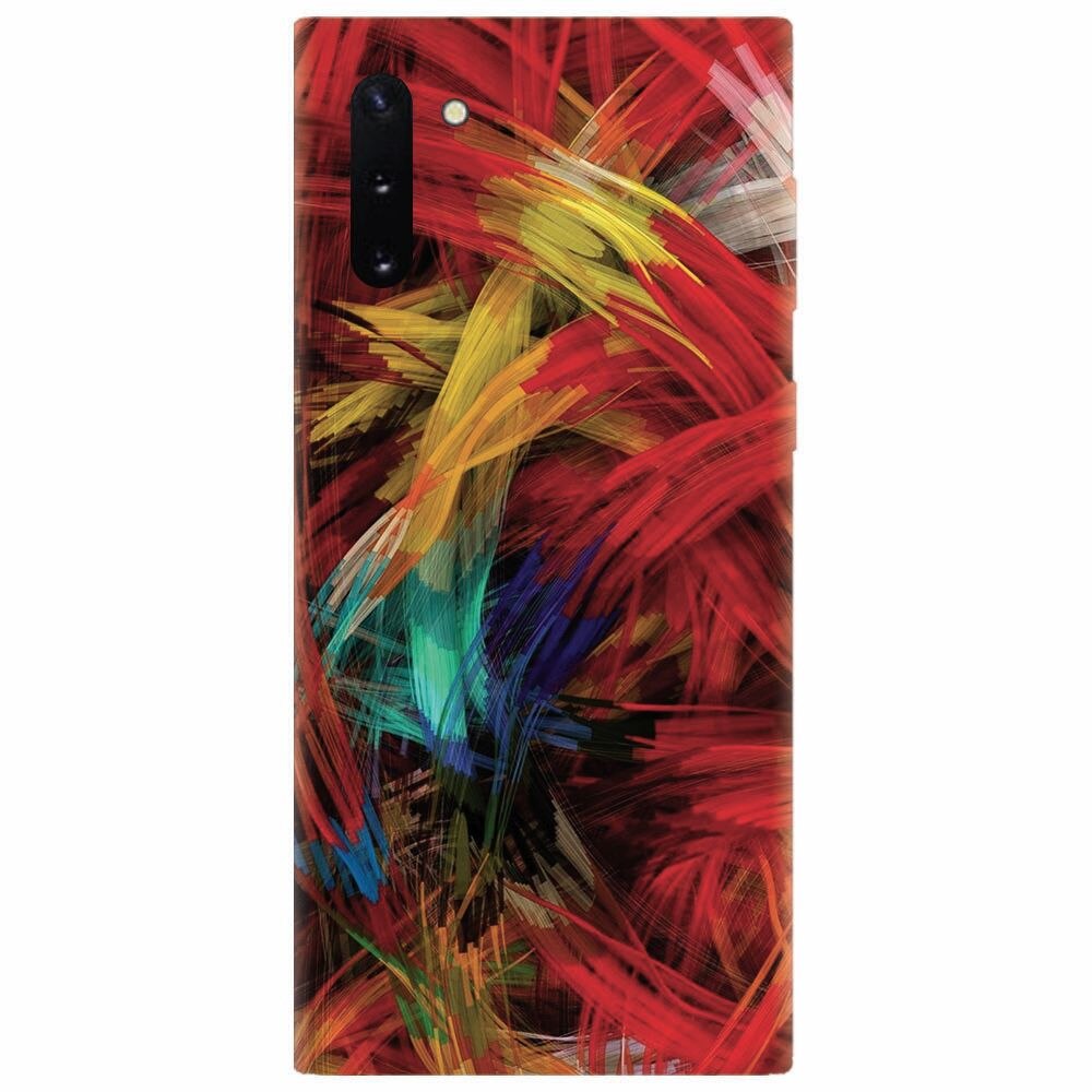 Husa silicon pentru Samsung Galaxy Note 10, Colorful Digital Painting Strokes