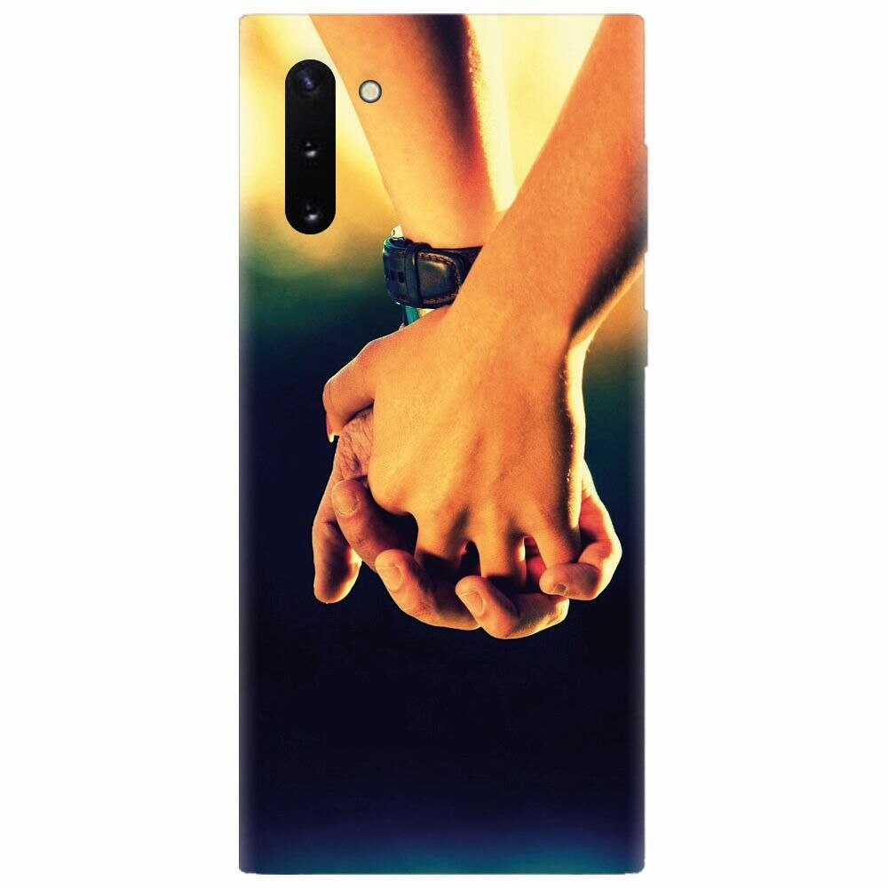 Husa silicon pentru Samsung Galaxy Note 10, Couple Holding Hands