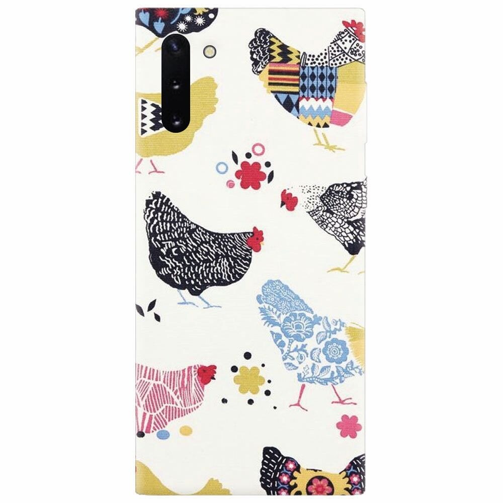 Husa silicon pentru Samsung Galaxy Note 10, Chickens