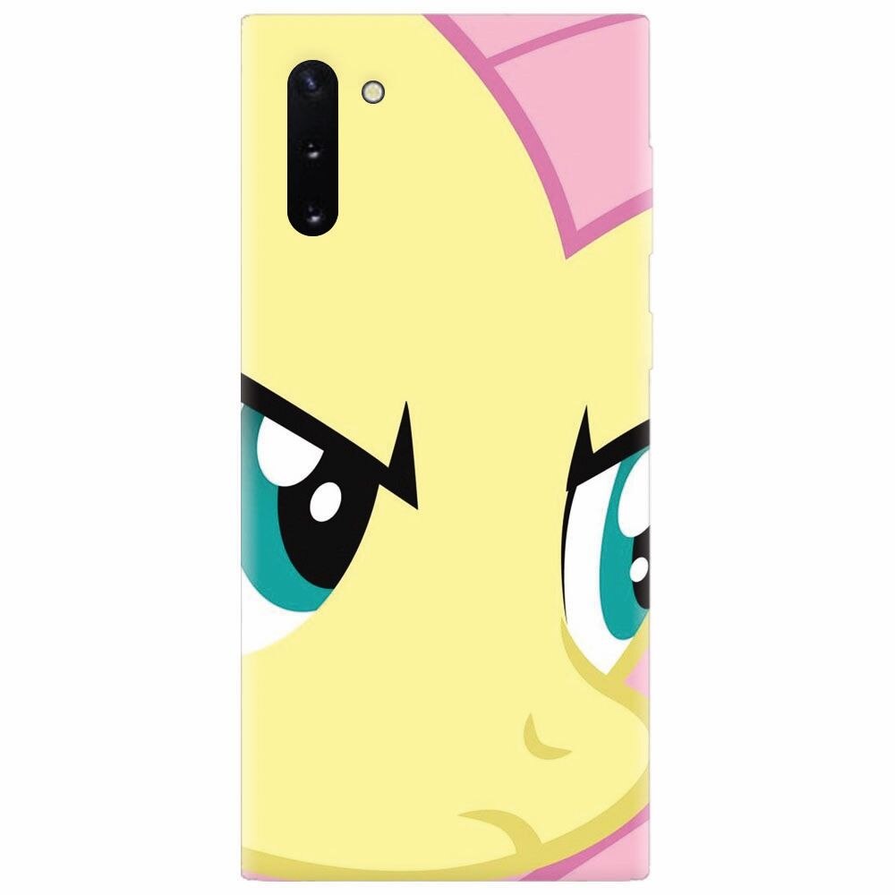 Husa silicon pentru Samsung Galaxy Note 10, Close Up Fluttershy My Little Pony Friendship Is Magic