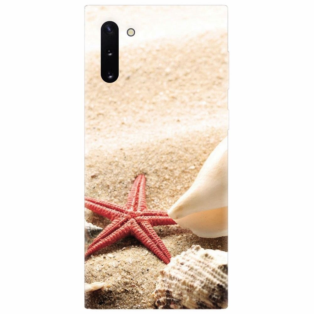 Husa silicon pentru Samsung Galaxy Note 10, Beach Shells And Starfish