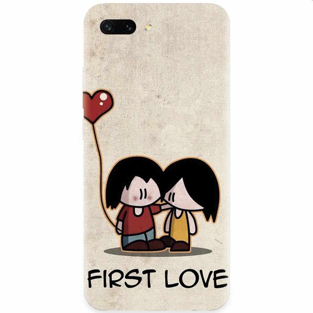 Husa silicon pentru Honor 10, First Love Great Lock Screen