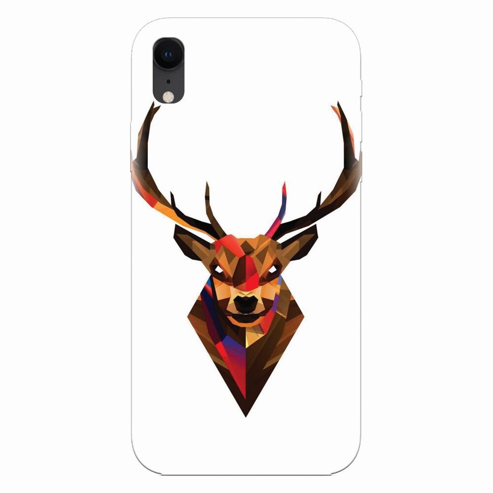 Husa silicon pentru Apple Iphone XR, Geometric Tibetan Antelope