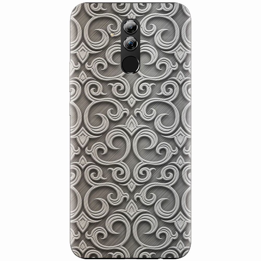 Husa silicon pentru Huawei Mate 20 Lite, Baroque Silver Pattern