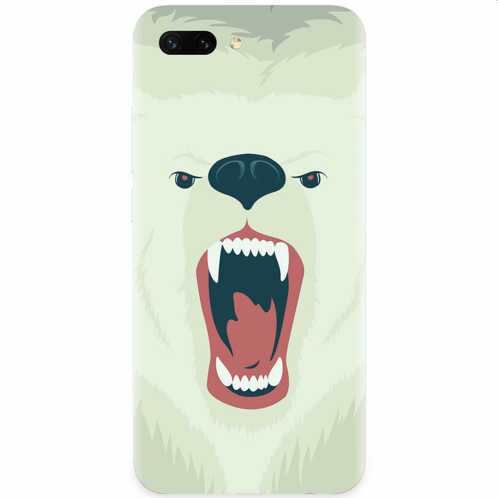 Husa silicon pentru Honor 10, Fierce Polar Bear Winter