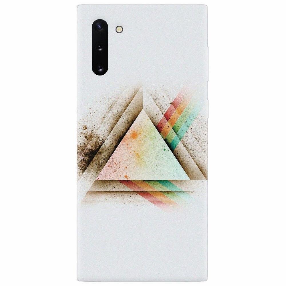 Husa silicon pentru Samsung Galaxy Note 10, Abstract Grunge Light Triangle