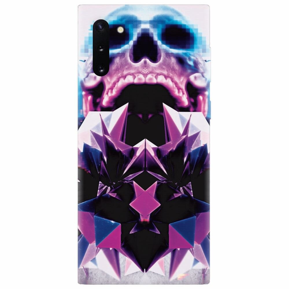 Husa silicon pentru Samsung Galaxy Note 10, Abstract Framed Skull