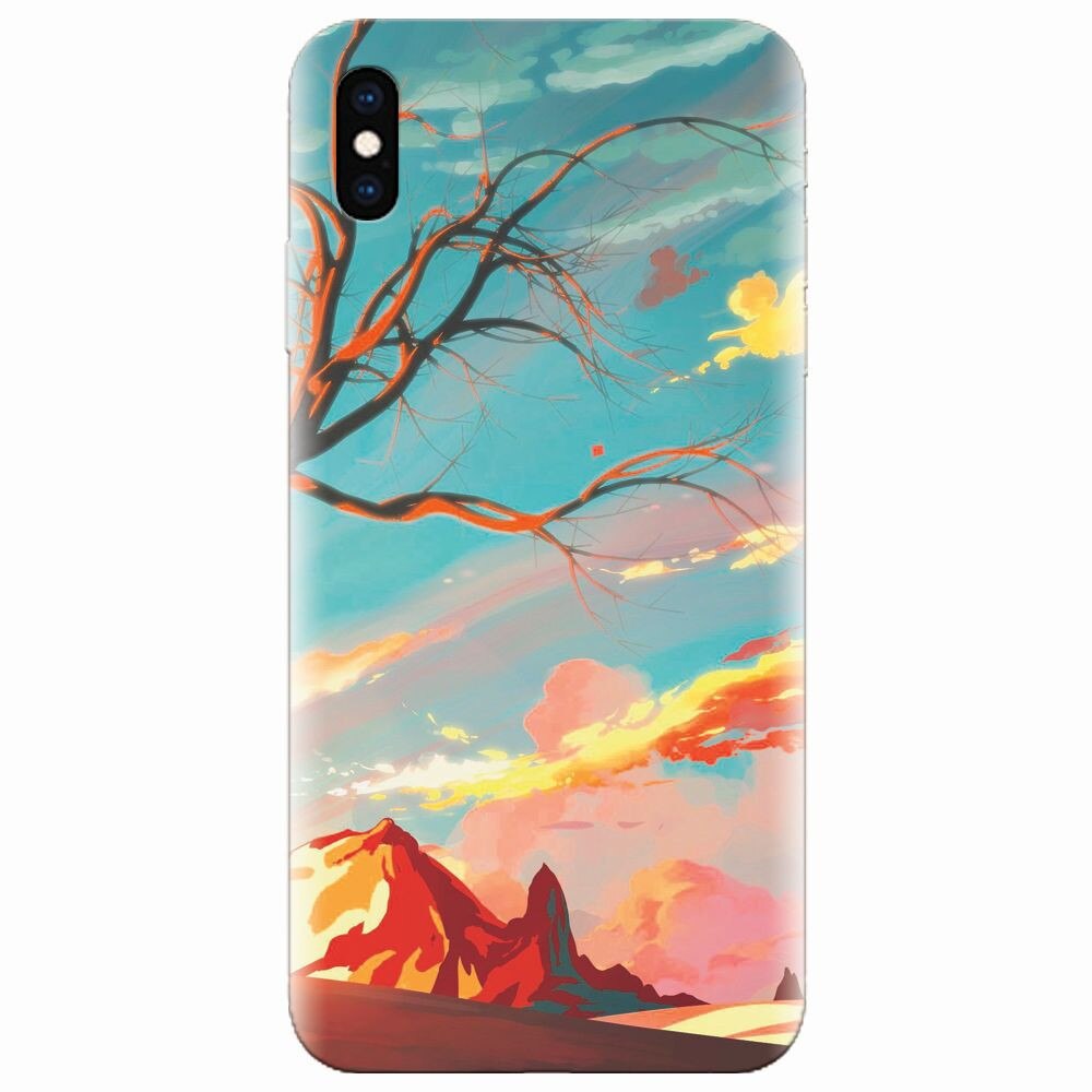 Husa silicon pentru Apple Iphone XS, Artistic Landscape