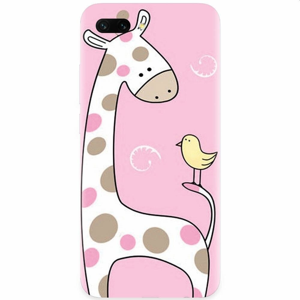 Husa silicon pentru Honor 10, Cute Giraffe