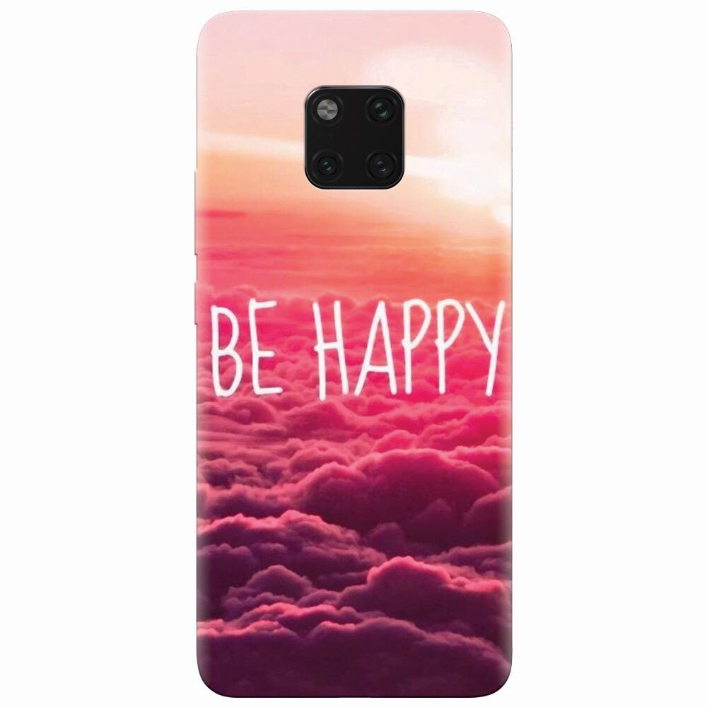 Husa silicon pentru Huawei Mate 20 Pro, Be Happy Puffy Clouds