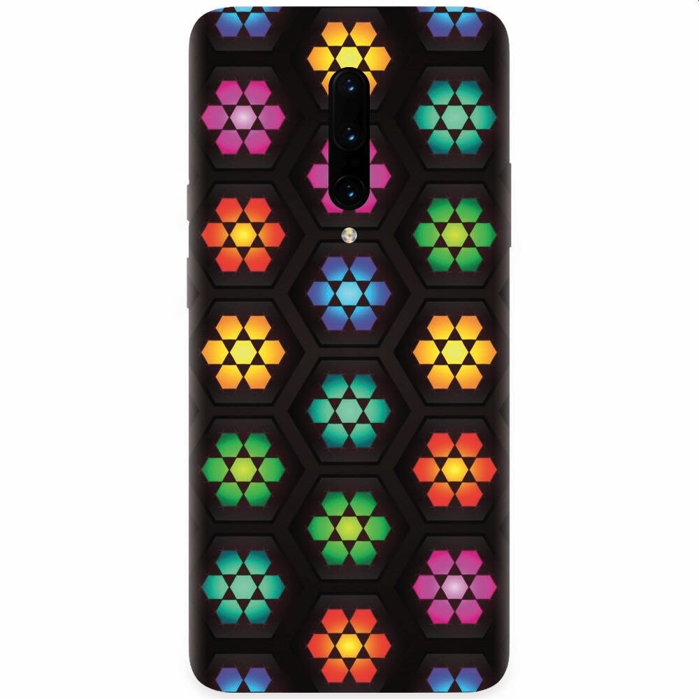 Husa silicon pentru OnePlus 7 Pro, Kaleidoscope Mosaic Patterns