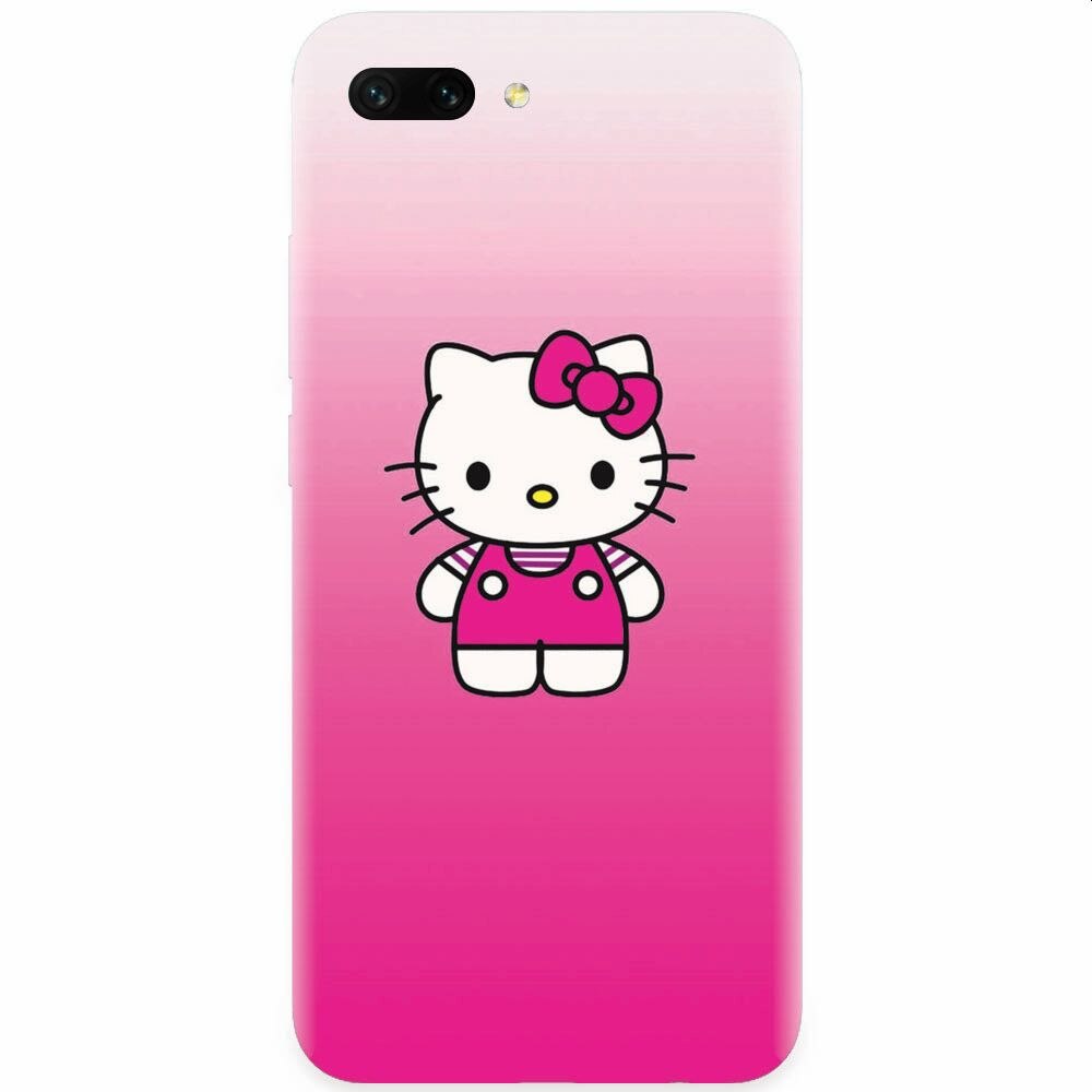 Husa silicon pentru Honor 10, Cute Pink Catty