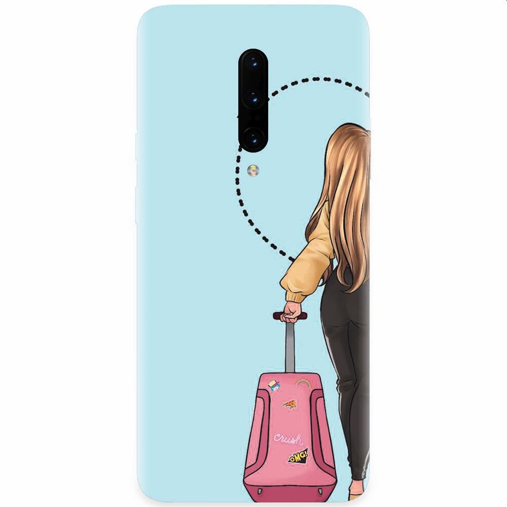 Husa silicon pentru OnePlus 7 Pro, Travel Girl