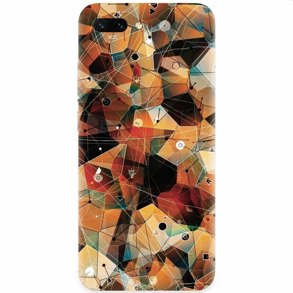 Husa silicon pentru Honor 10, Abstract Triangles Connected Lines