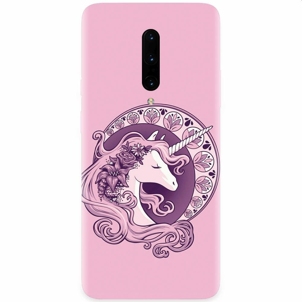 Husa silicon pentru OnePlus 7 Pro, Purple Unicorn