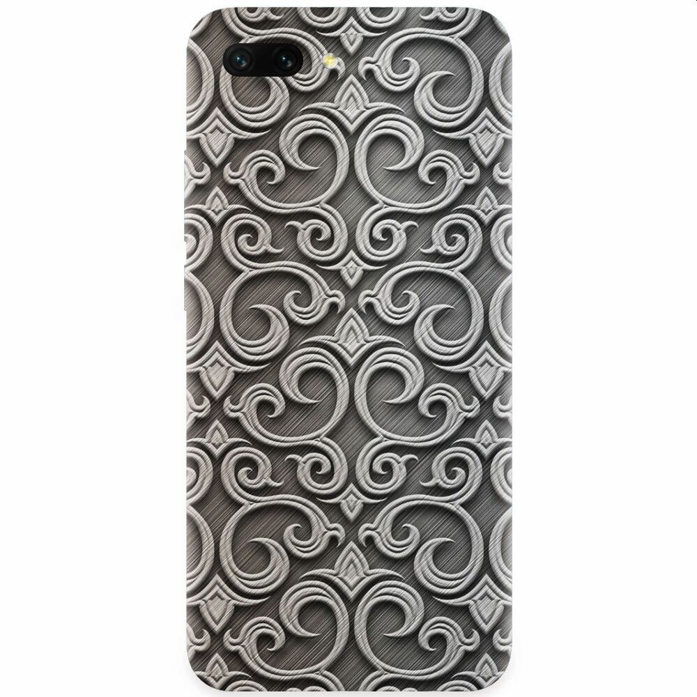 Husa silicon pentru Honor 10, Baroque Silver Pattern