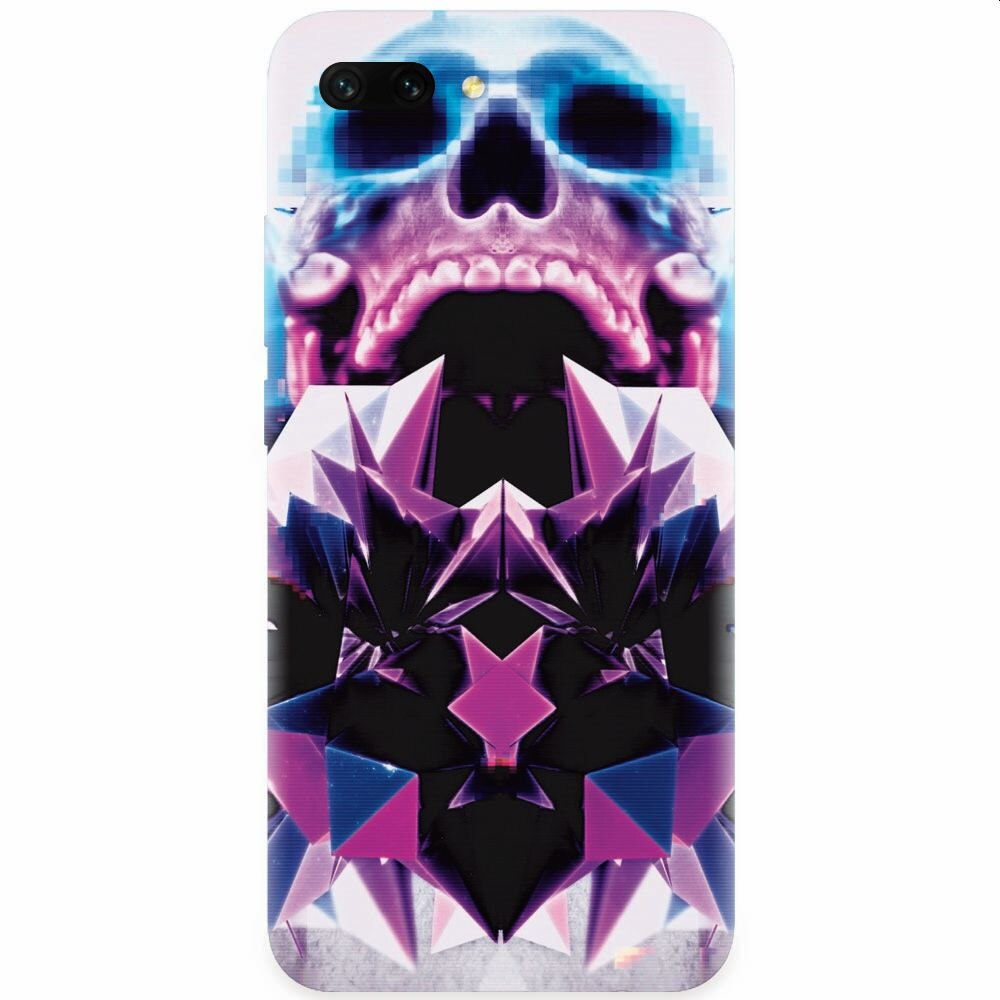 Husa silicon pentru Honor 10, Abstract Framed Skull