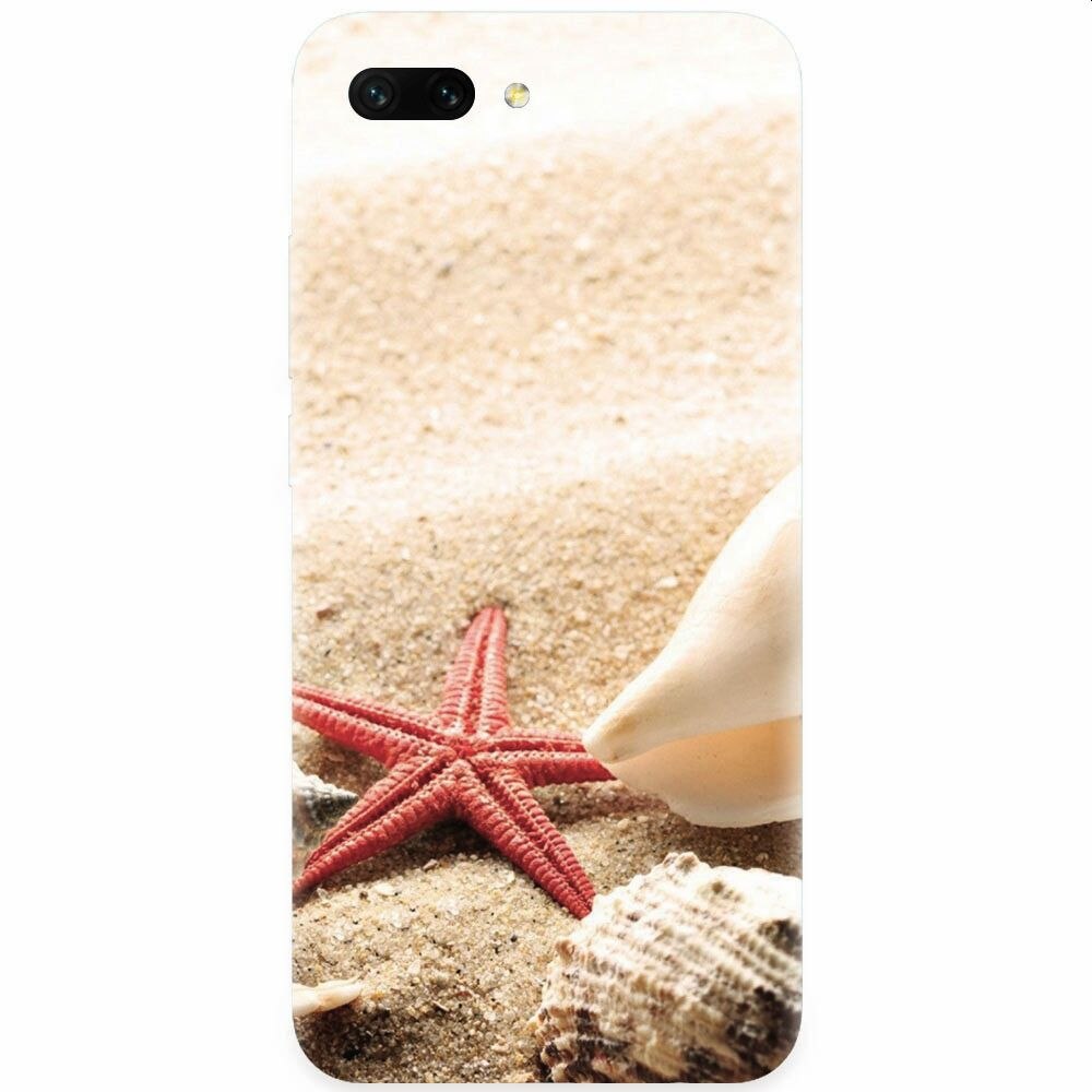 Husa silicon pentru Honor 10, Beach Shells And Starfish