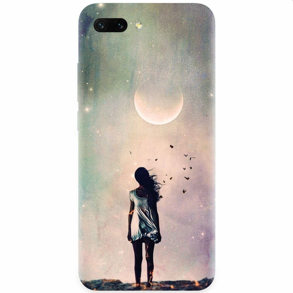 Husa silicon pentru Honor 10, Alone Woman Cgi Hd K