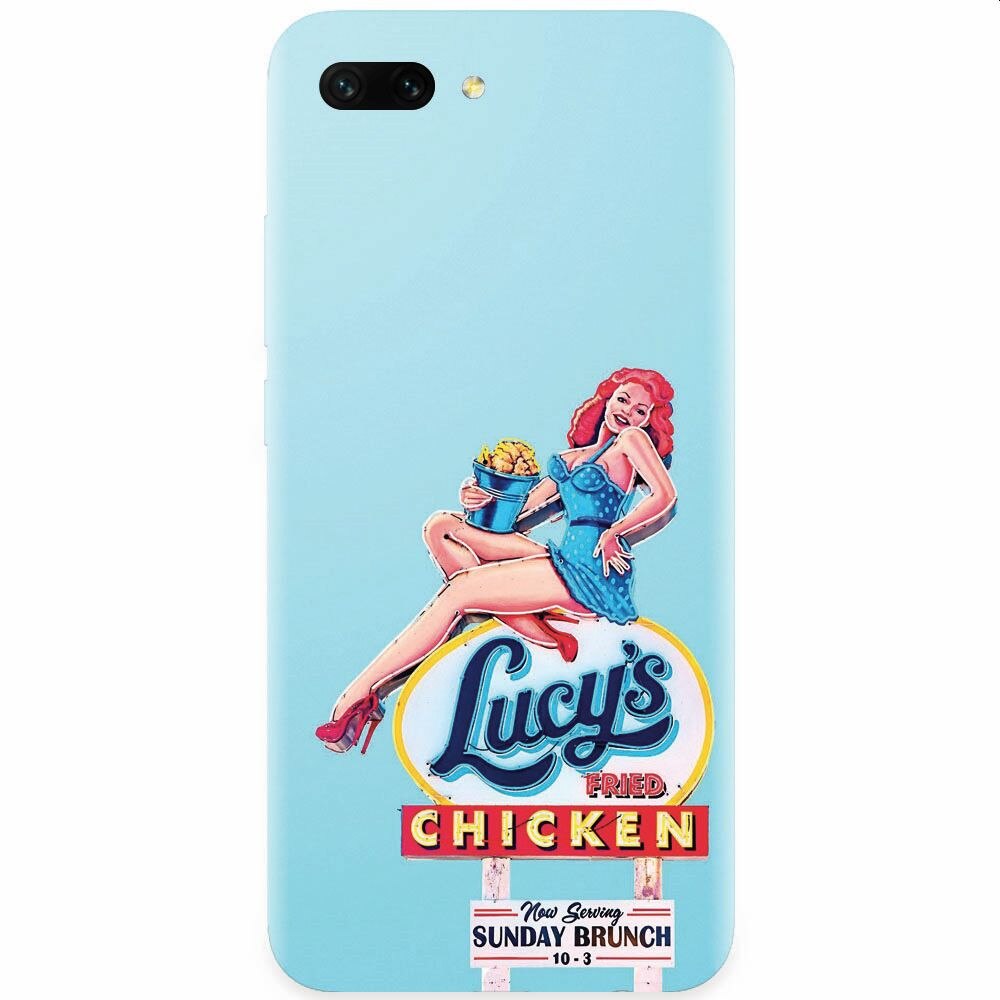Husa silicon pentru Honor 10, American Vintage Restaurant Sign