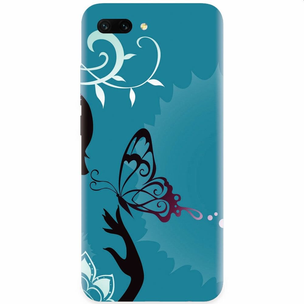 Husa silicon pentru Honor 10, Blue Butterfly