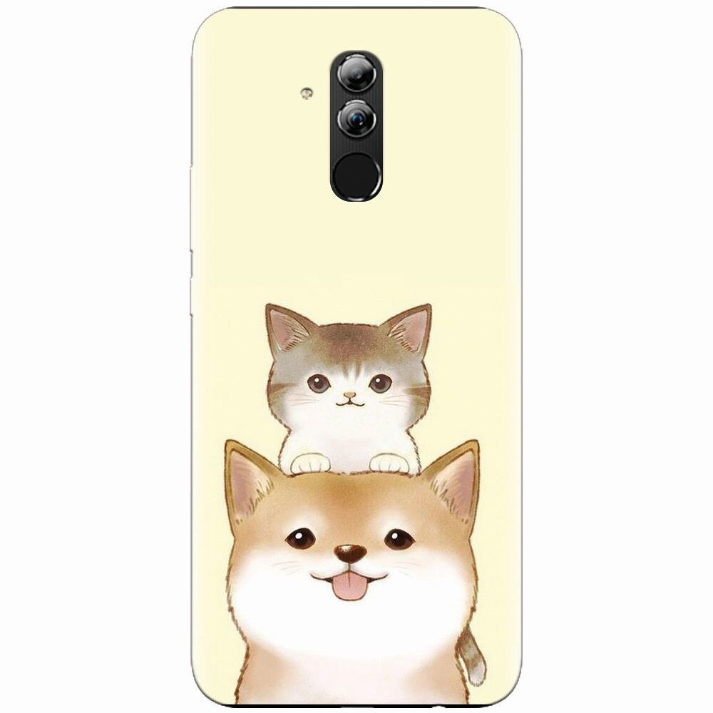 Husa silicon pentru Huawei Mate 20 Lite, Two Cat