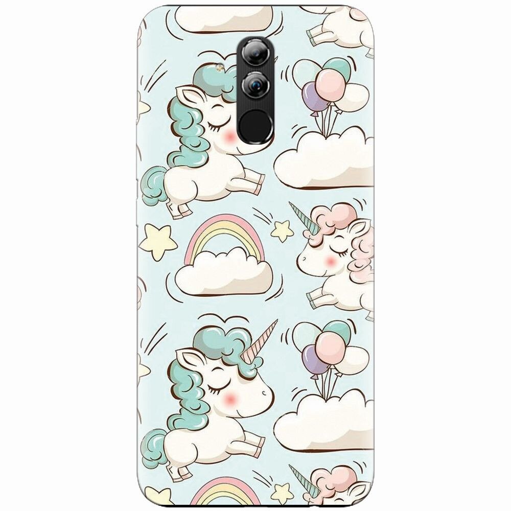 Husa silicon pentru Huawei Mate 20 Lite, Unicorns And Clouds