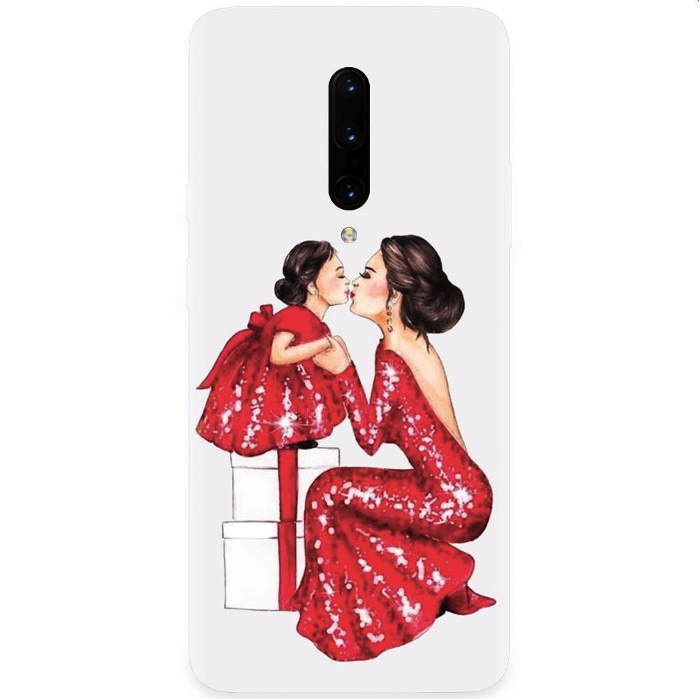 Husa silicon pentru OnePlus 7 Pro, Double Red Dress