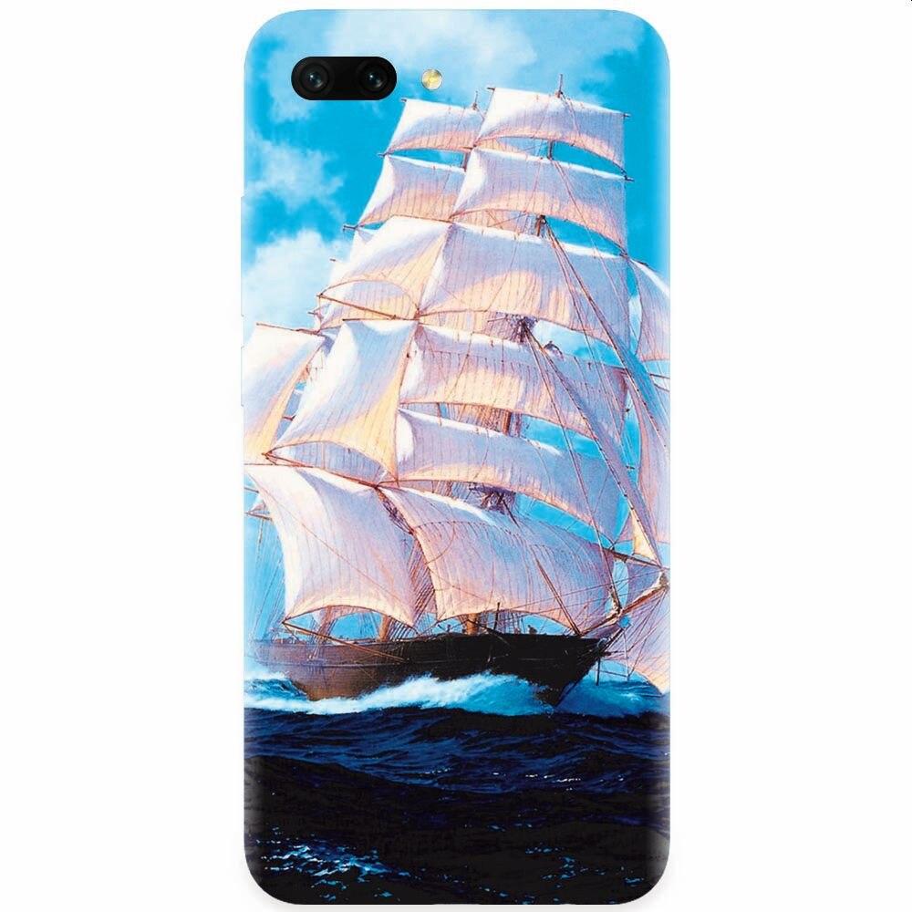 Husa silicon pentru Honor 10, Attractive Art Of Ships