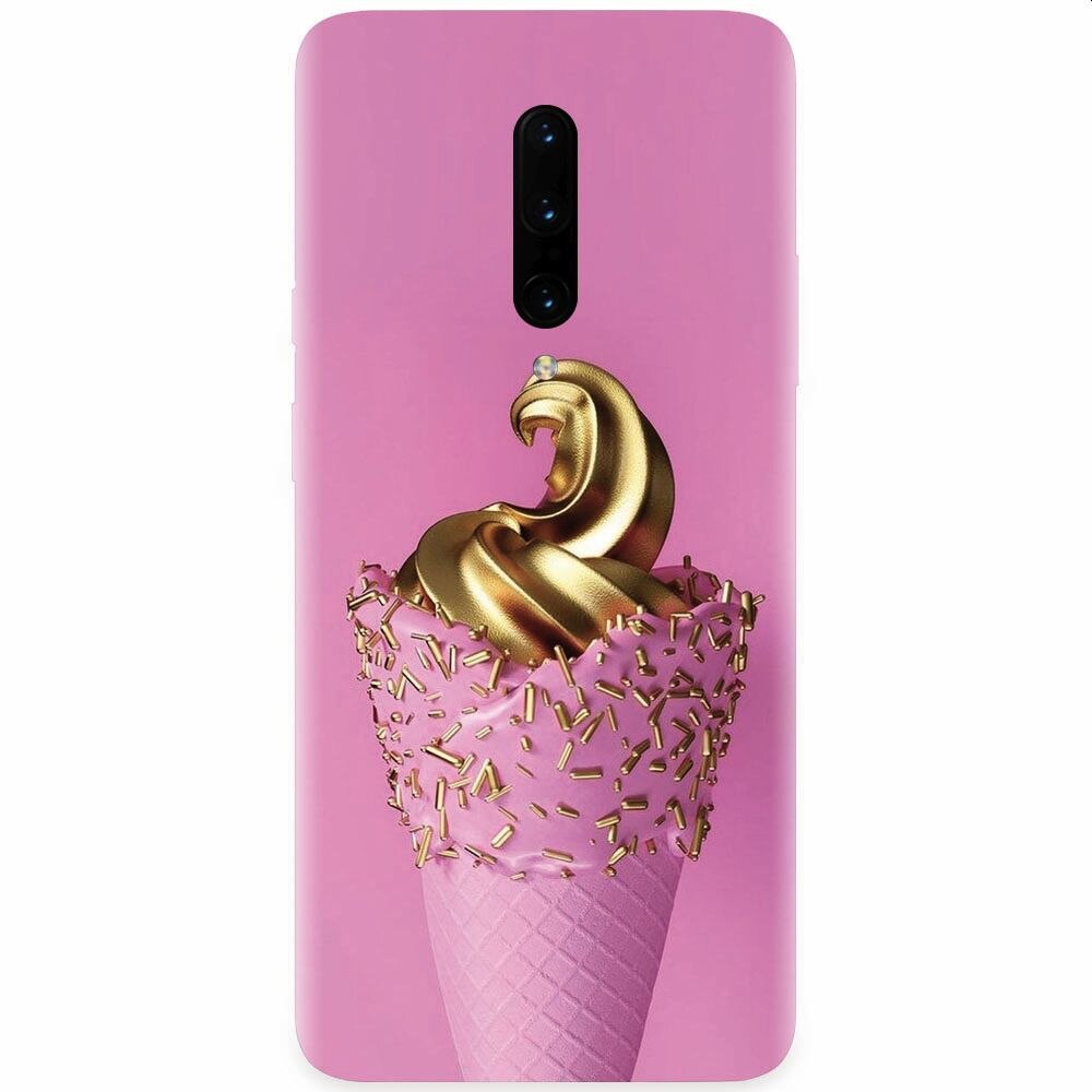Husa silicon pentru OnePlus 7 Pro, Icecream Gold