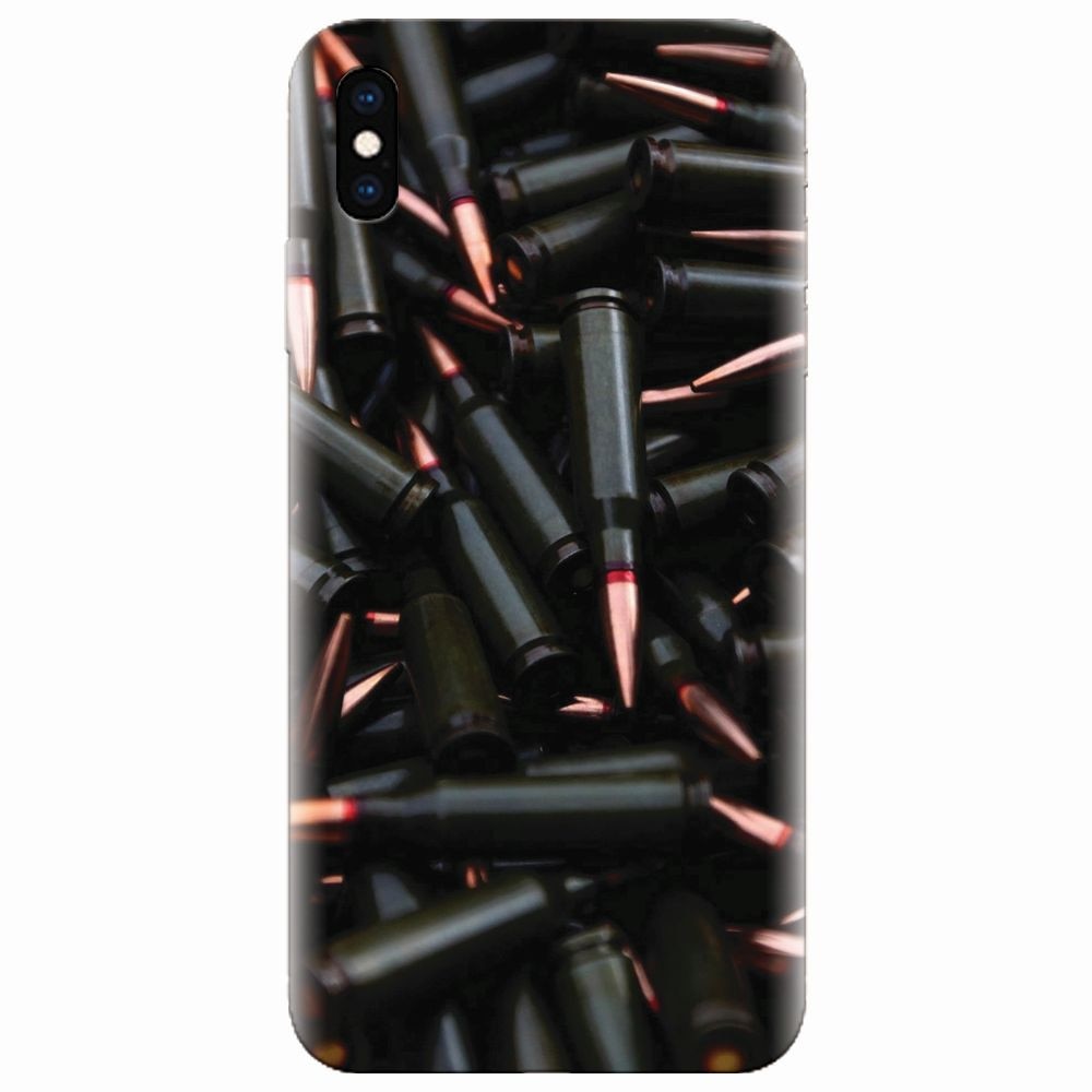 Husa silicon pentru Apple Iphone XS Max, Ammunition Bullets