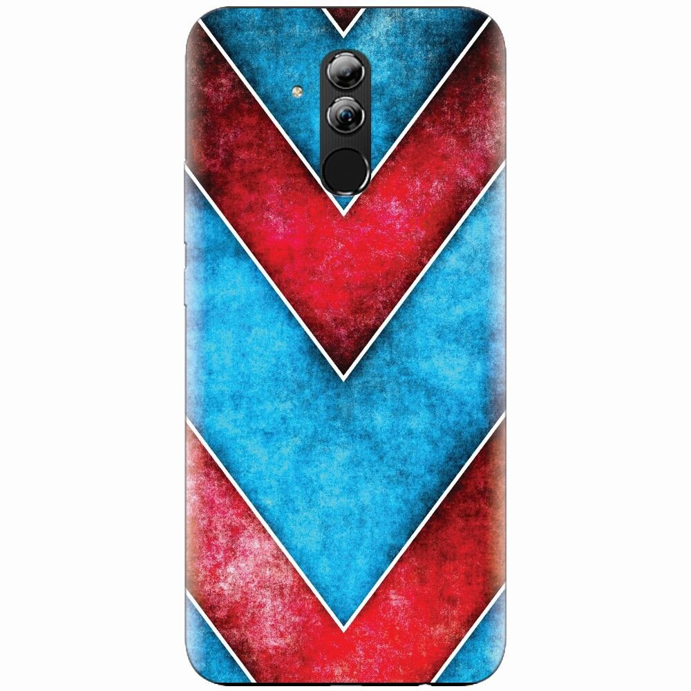 Husa silicon pentru Huawei Mate 20 Lite, Blue And Red Abstract