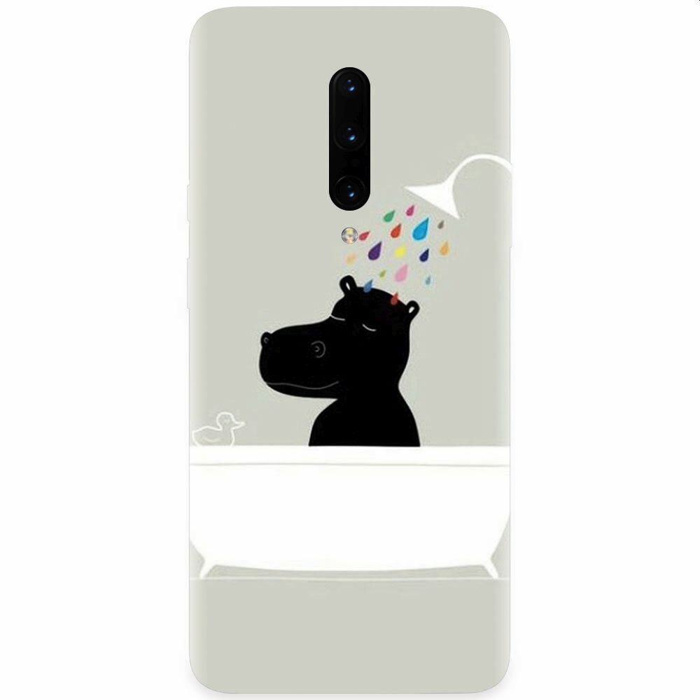 Husa silicon pentru OnePlus 7 Pro, Hippo Bath
