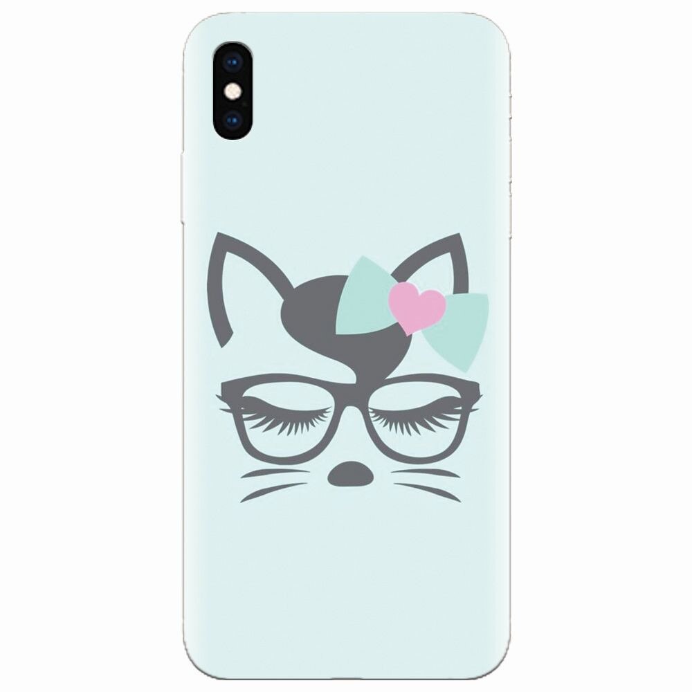 Husa silicon pentru Apple Iphone XS, Angel Cat