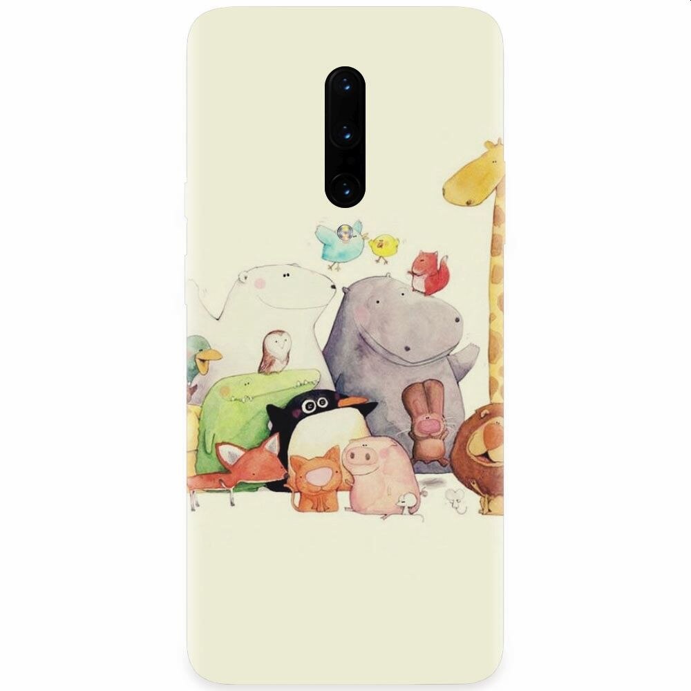 Husa silicon pentru OnePlus 7 Pro, Cute Cartoon Animals