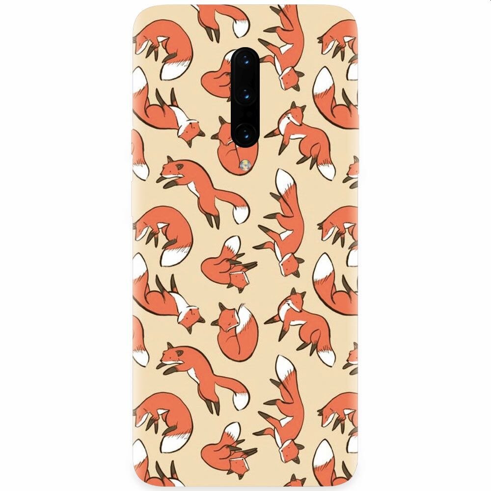 Husa silicon pentru OnePlus 7 Pro, Red Foxes