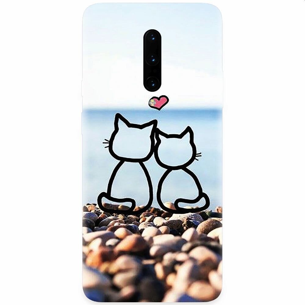 Husa silicon pentru OnePlus 7 Pro, In Love Cats
