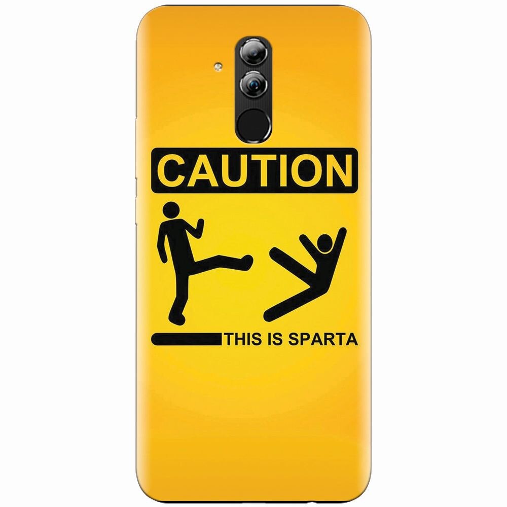 Husa silicon pentru Huawei Mate 20 Lite, This Is Sparta Funny Illustration