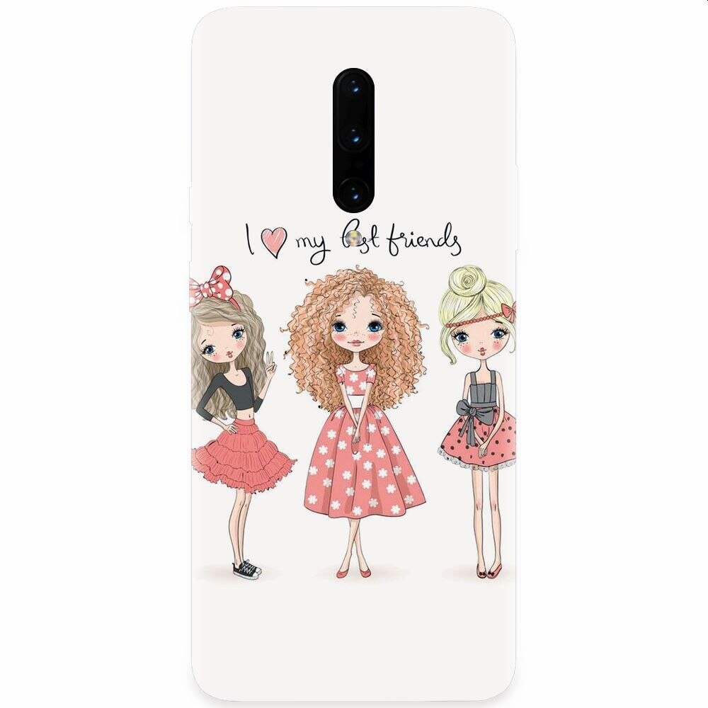 Husa silicon pentru OnePlus 7 Pro, I Love My Best Friends