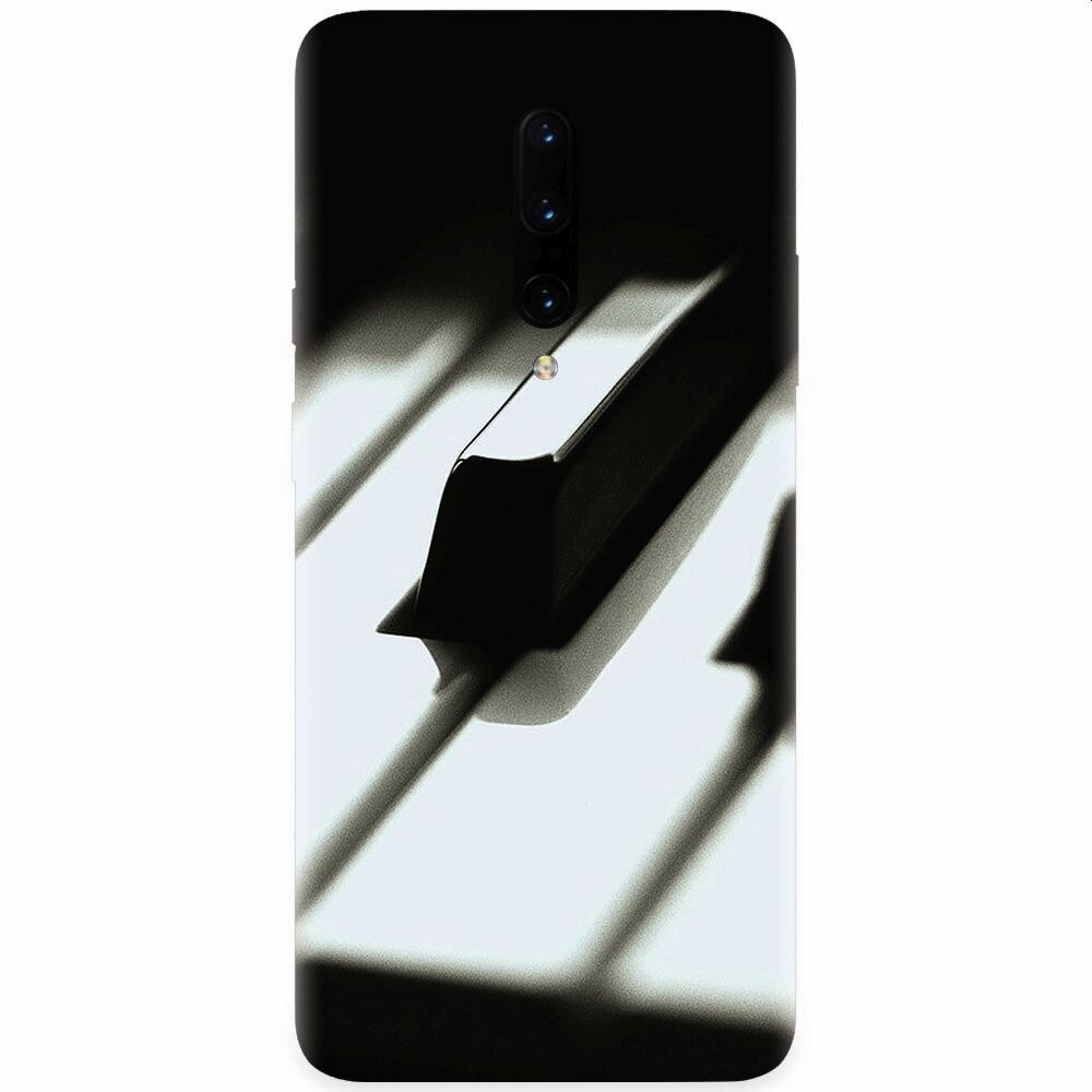 Husa silicon pentru OnePlus 7 Pro, Piano Key Close Up Macro
