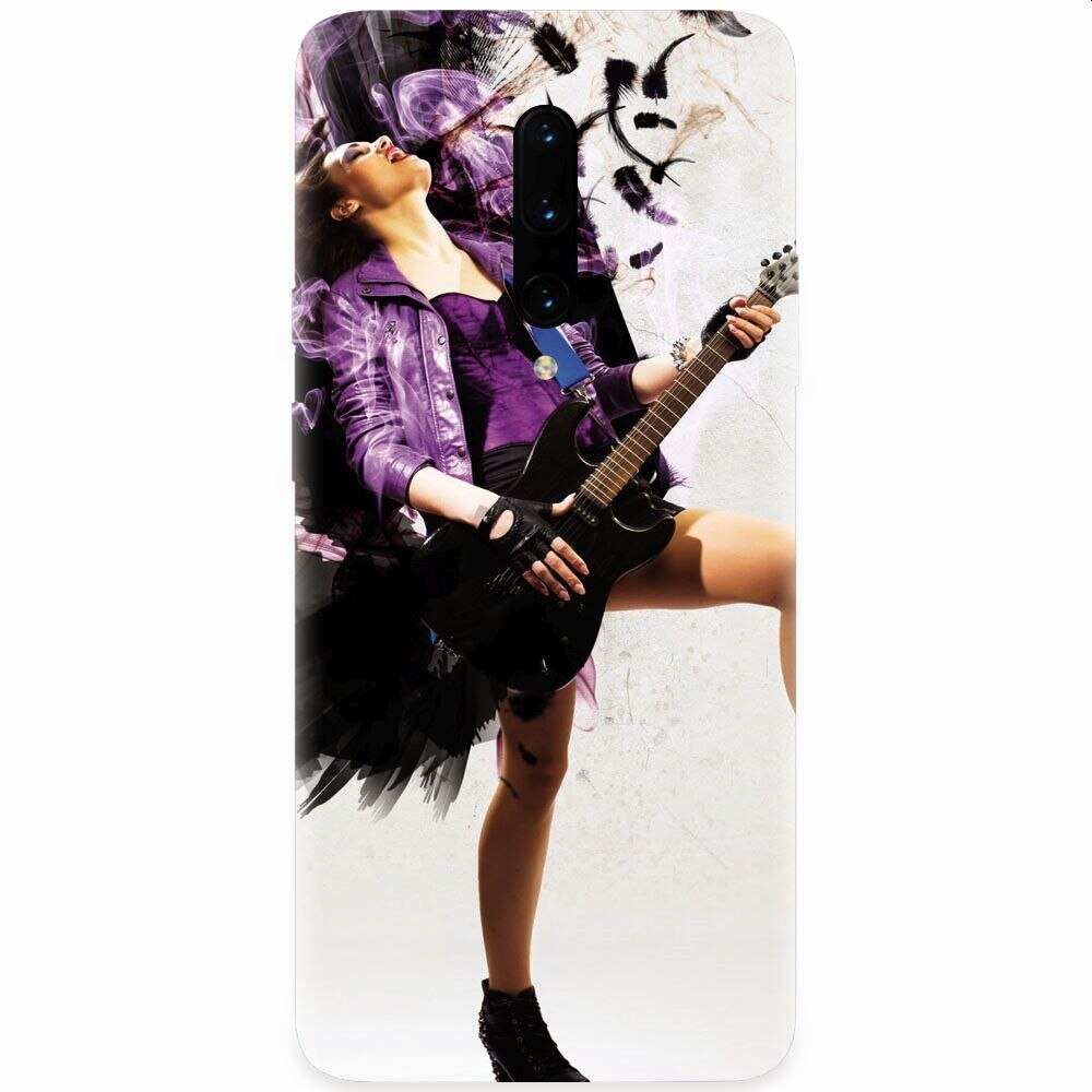 Husa silicon pentru OnePlus 7 Pro, Rock Music Girl