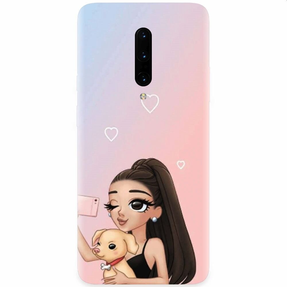 Husa silicon pentru OnePlus 7 Pro, Selfie With Sweet Dog