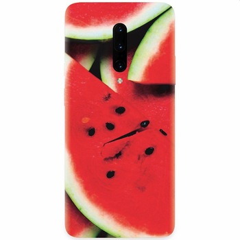 Husa silicon pentru OnePlus 7 Pro, S Of Watermelon Slice Husa silicon pentru OnePlus 7 Pro, S Of Watermelon Slice