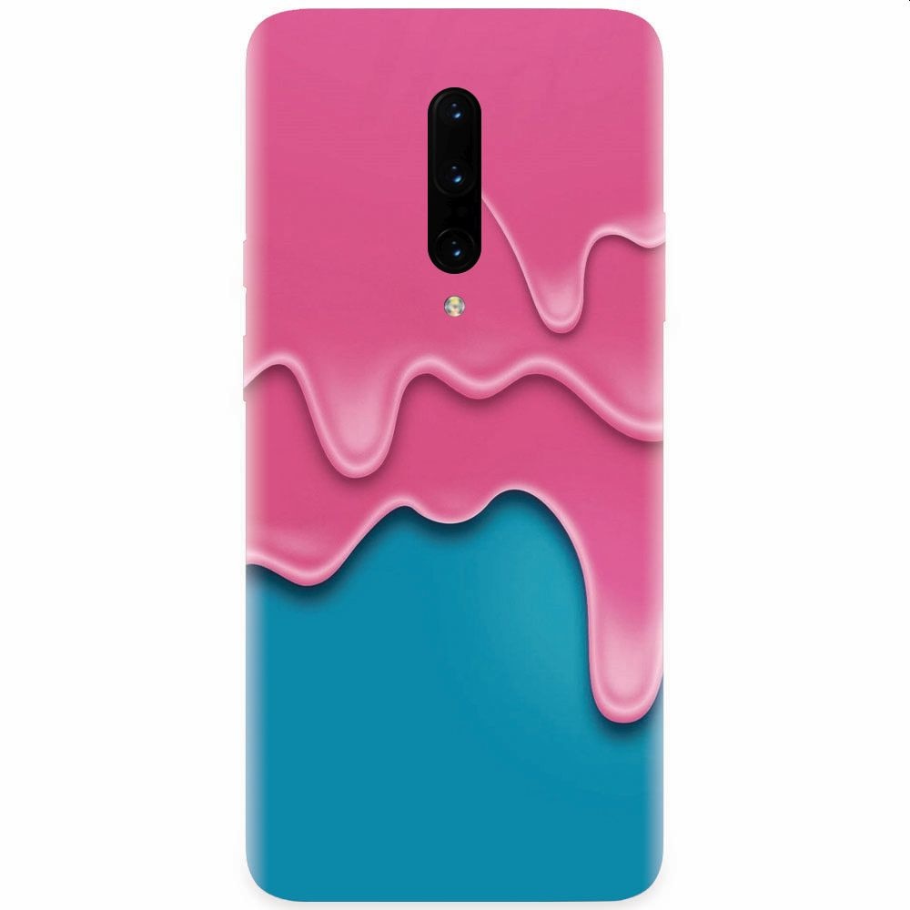 Husa silicon pentru OnePlus 7 Pro, Pink Liquid Dripping