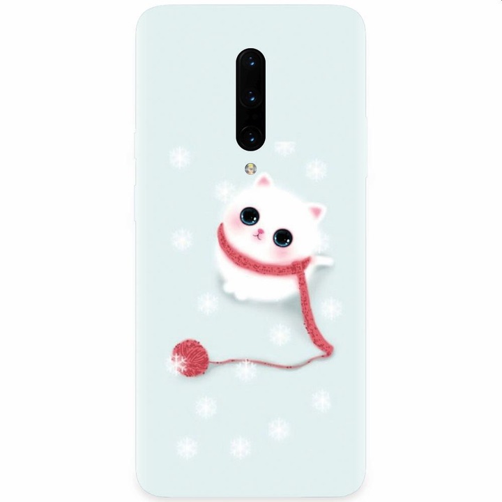 Husa silicon pentru OnePlus 7 Pro, Cute Cat