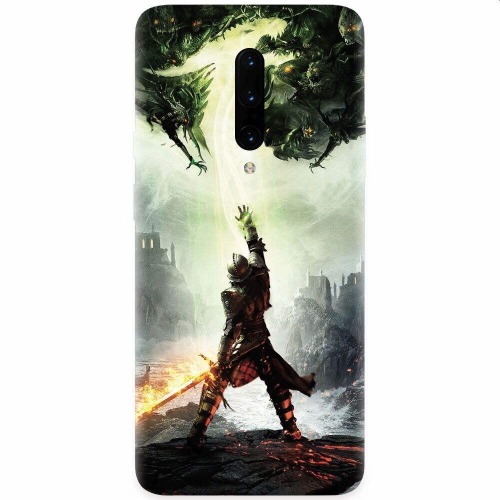 Husa silicon pentru OnePlus 7 Pro, Green Dragon