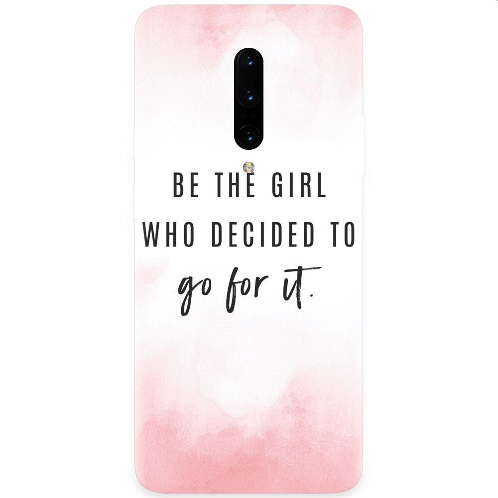 Husa silicon pentru OnePlus 7 Pro, Quotes Pink