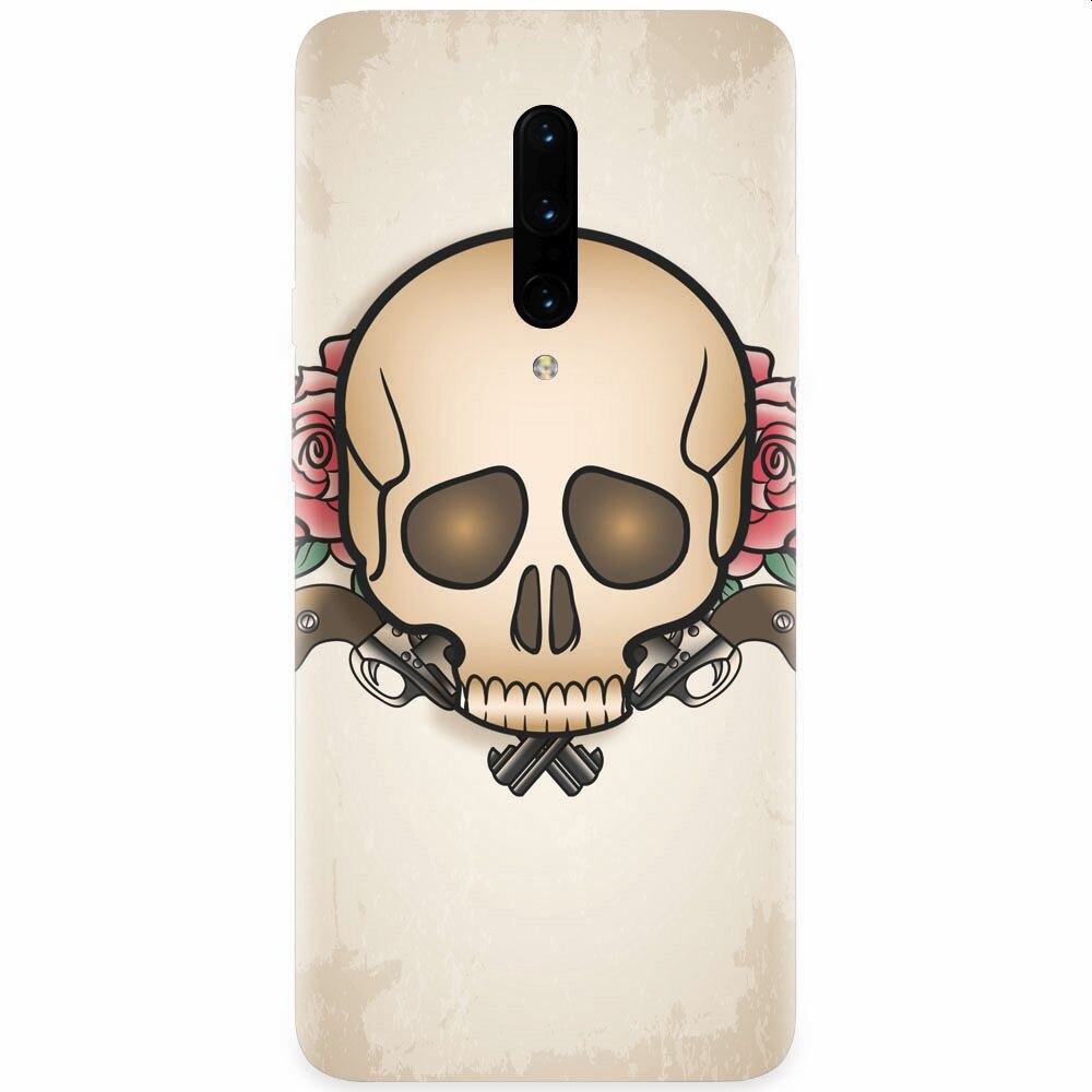 Husa silicon pentru OnePlus 7 Pro, Skulls And Roses